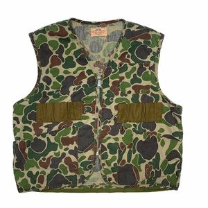 Vintage Saf T Bak Hunting vest camo game pouch